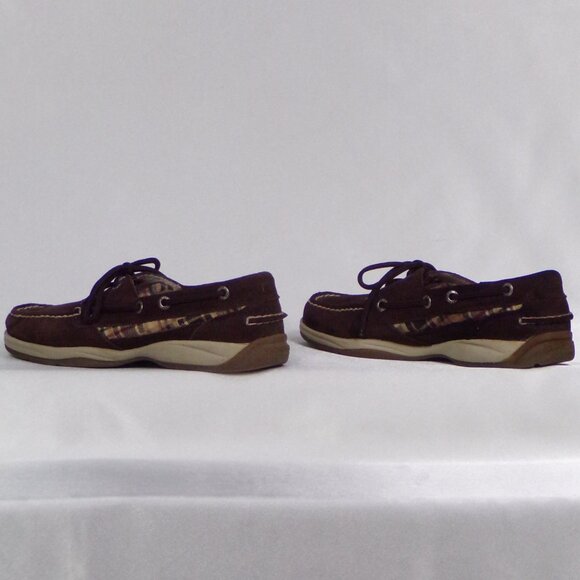 SPERRY TOPSIDER size 7M brown flat-heel loafers leather (suede) uppers - Picture 8 of 12
